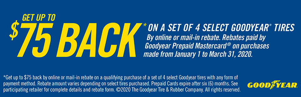 Goodyear - Get Up To 75 Back